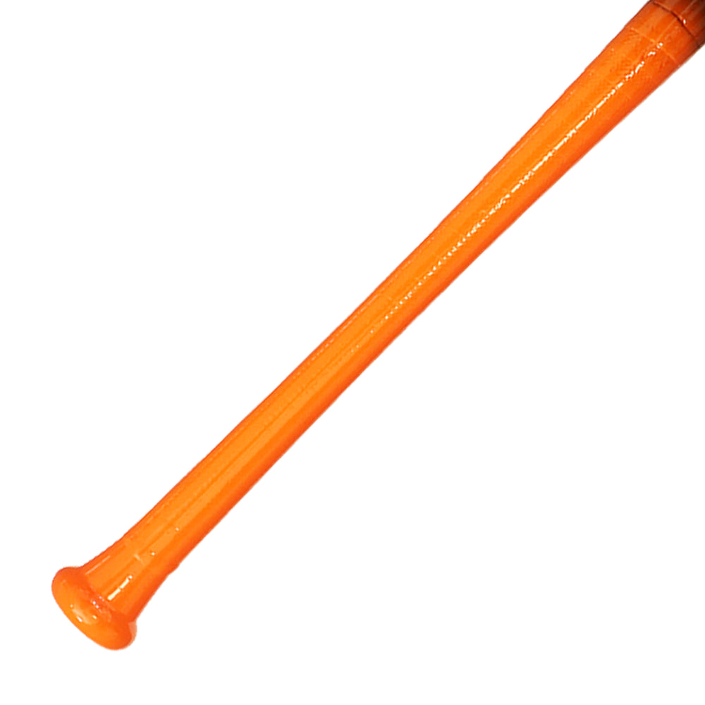Bat Beisbol Reforzado Con Fibra de Vidrio Beisbolmania Elite Bamboo BM110 Naranja Negro