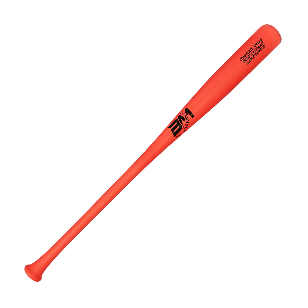 Bat Beisbol Reforzado Con Fibra de Vidrio Beisbolmania Compuesto Maple Bamboo BMAP5 Rosa Neon