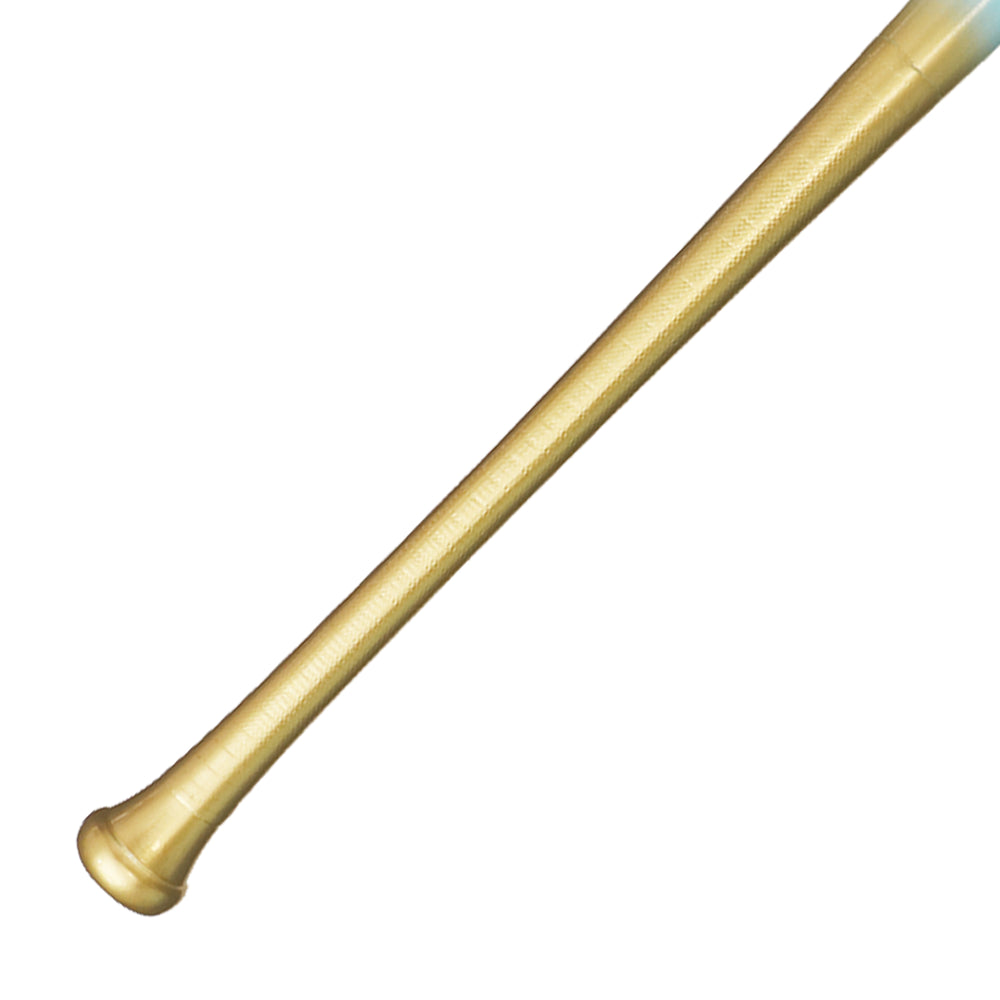 Bat Beisbol Reforzado Con Fibra de Vidrio Beisbolmania Elite Bamboo BM271 Dorado Celeste
