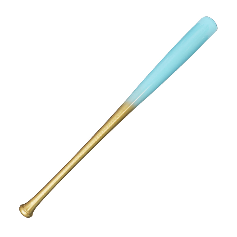 Bat Beisbol Reforzado Con Fibra de Vidrio Beisbolmania Elite Bamboo BM271 Dorado Celeste
