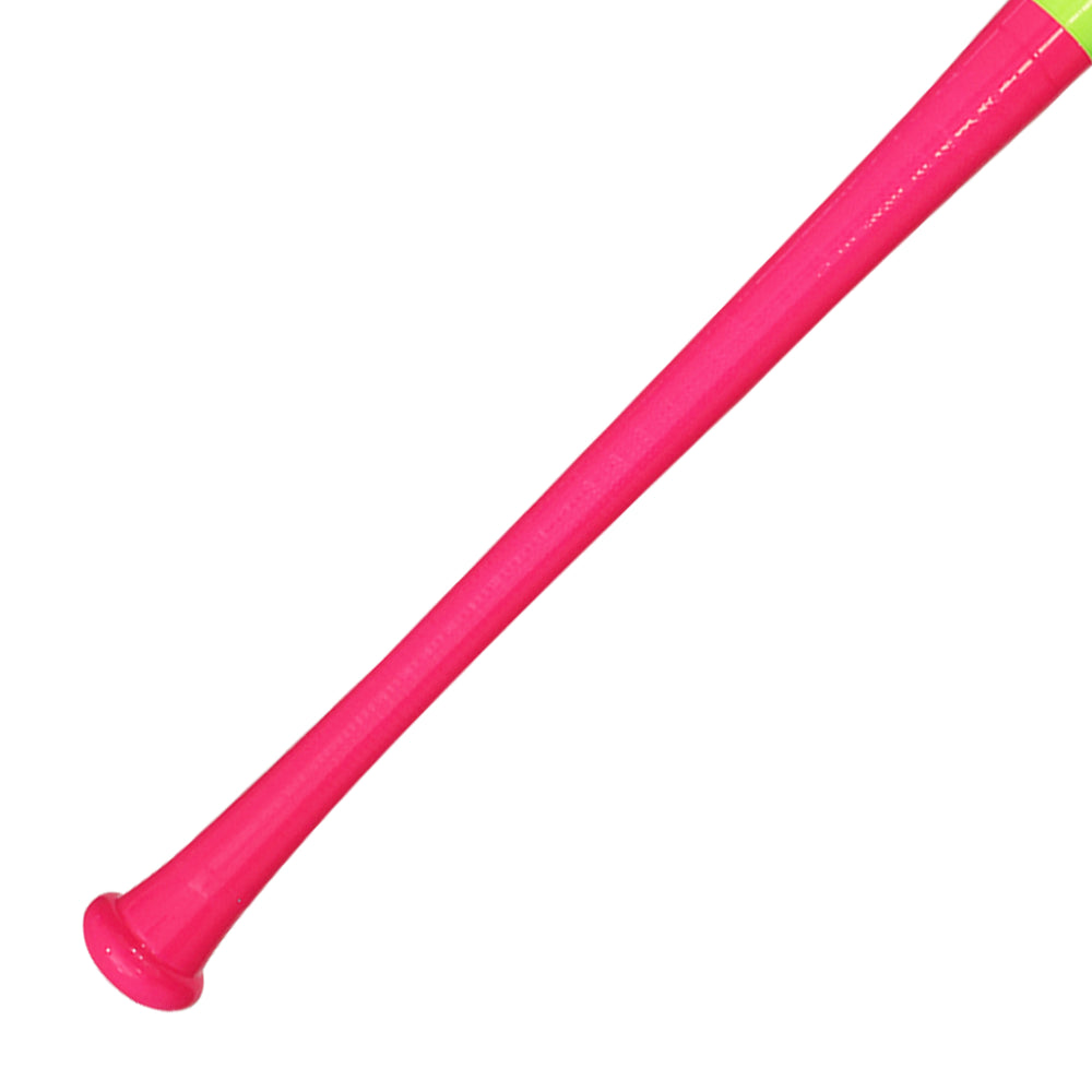 Bat Beisbol Reforzado Con Fibra de Vidrio Beisbolmania Elite Bamboo BM243 Verde Rosa