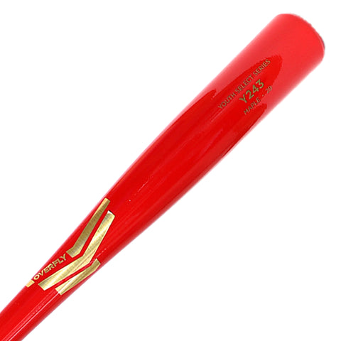 Bat Beisbol Madera Overfly Y243 Youth Series Rojo Dorado Maple