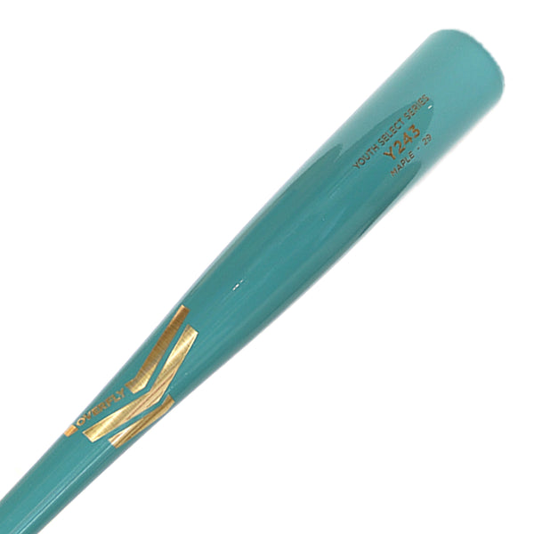 Bat Beisbol Madera Overfly Youth Series Turquesa Dorado Maple