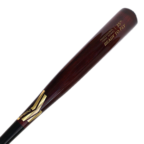 Bat Beisbol Madera Overfly Ready To Fly Negro Caoba Dorado Maple