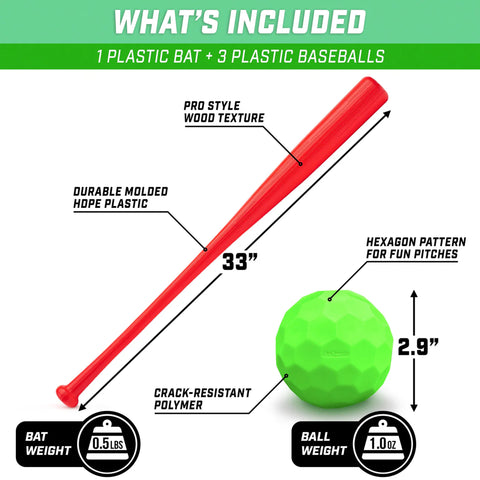 Bat de Juguete LotBall GoSport Plastico Verde