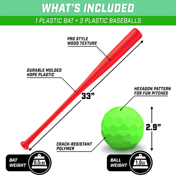 Bat de Juguete LotBall GoSport Plastico Verde