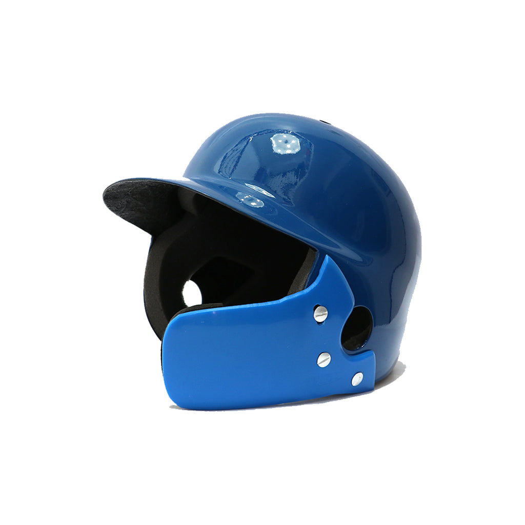 Casco Beisbol Softbol BS4 Fibra de Vidrio Doble Oreja Con Protector Azul Rey ADULTO
