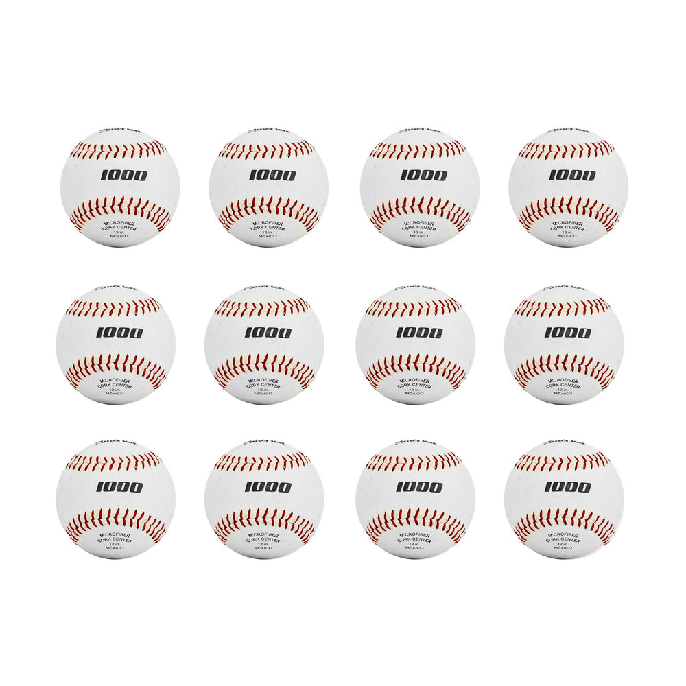 Pelota Softbol America 1000 Blanca Costuras Rojas