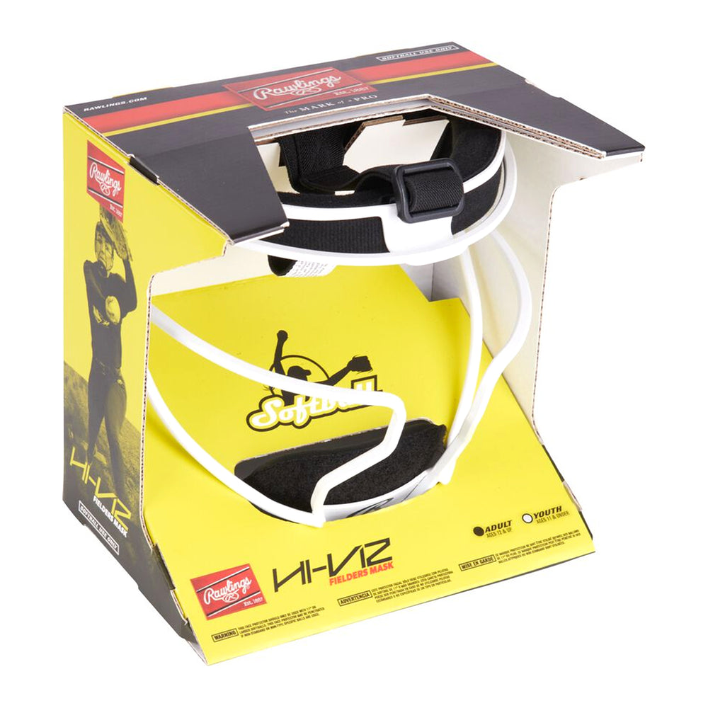 Careta Protección Facial Softbol Rawlings Hi-Viz RSBFMV Adulto