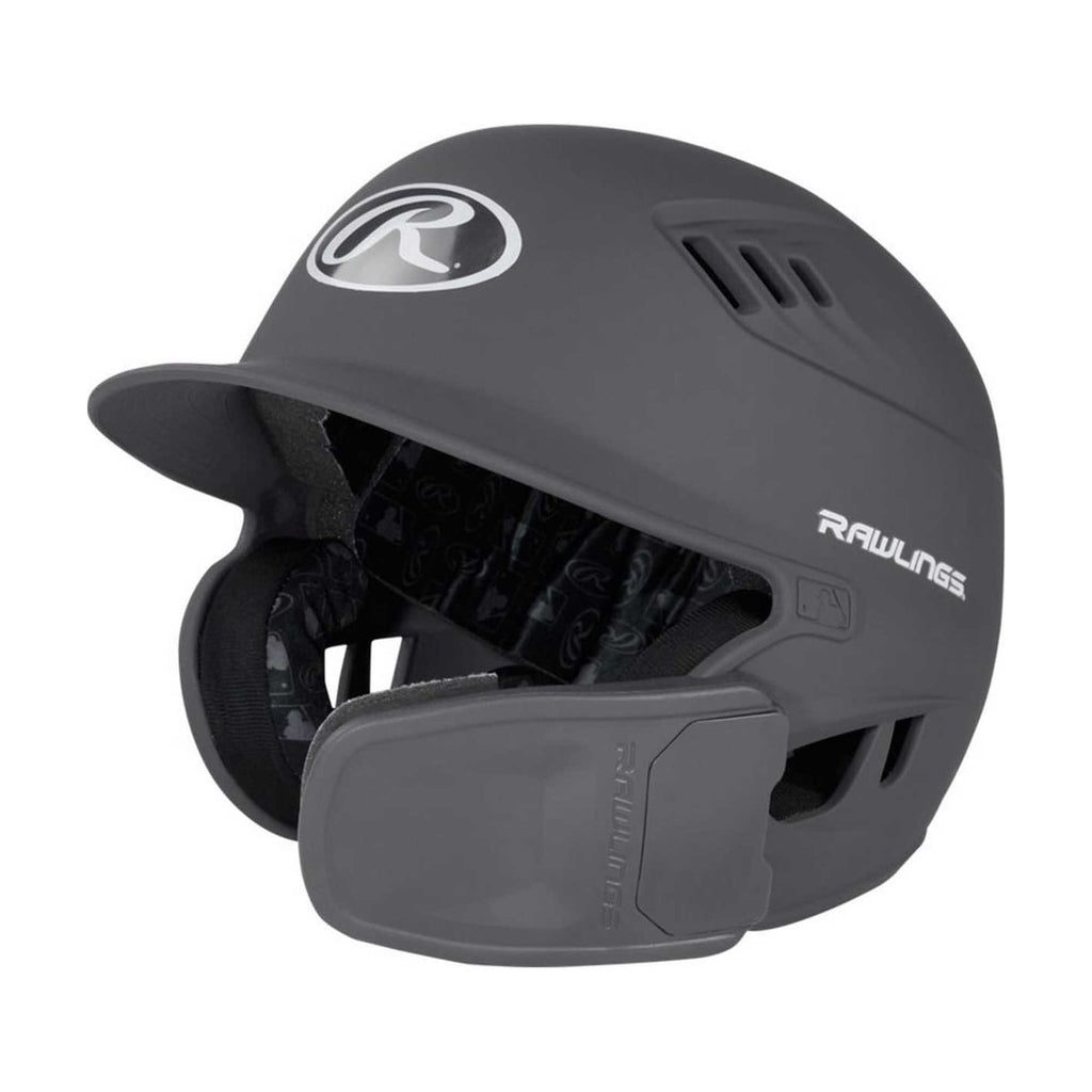 Casco de beisbol Rawlings R16 Gris (6 7/8 -7 5/8) Con Protector Adulto
