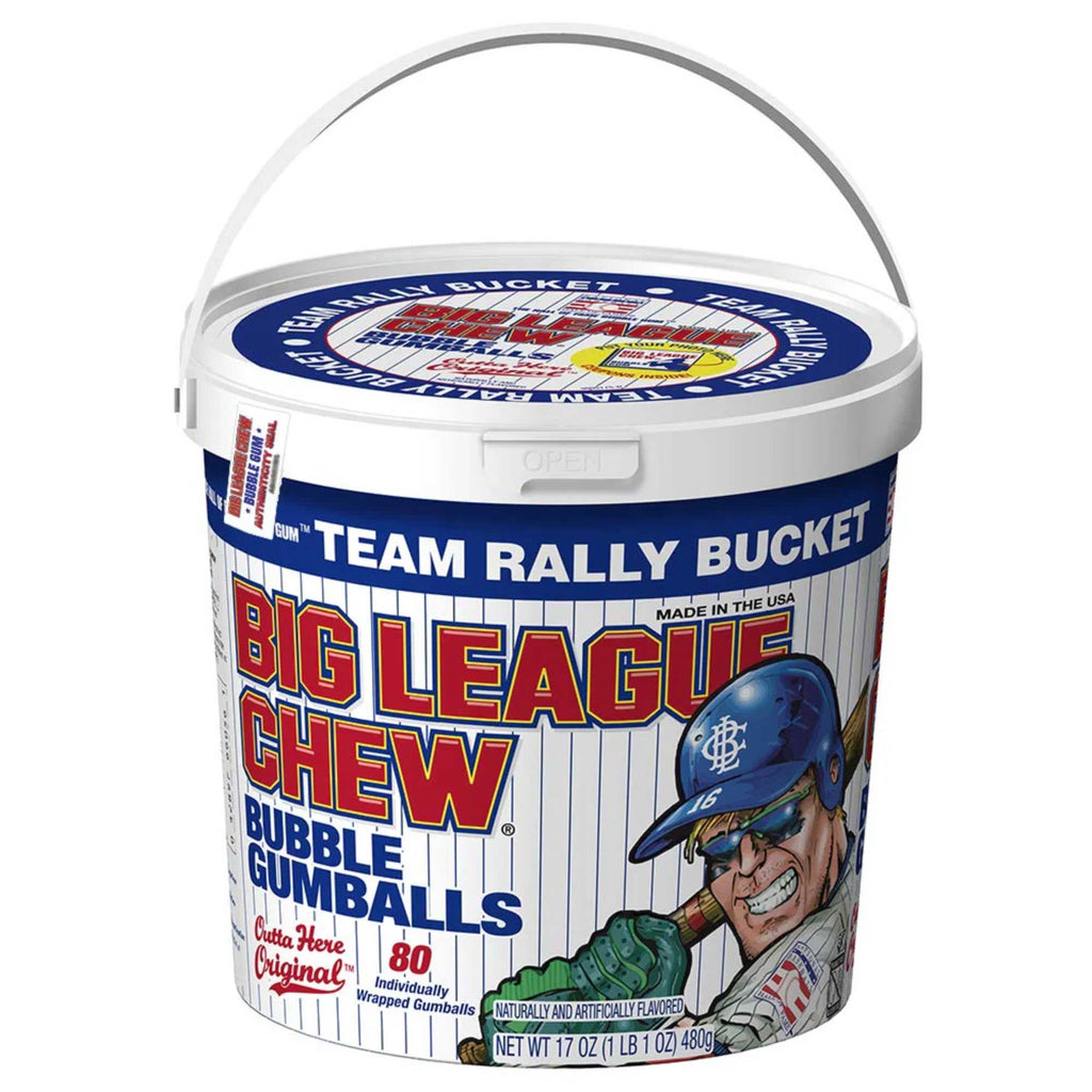 Cubeta Bolas de Chicle Sabor Original Outta HERE Big League Chew 480 gr