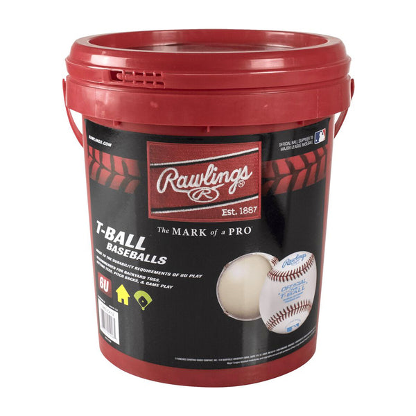 Cubeta Con 12 Pelotas Beisbol Rawlings TVB Oficial