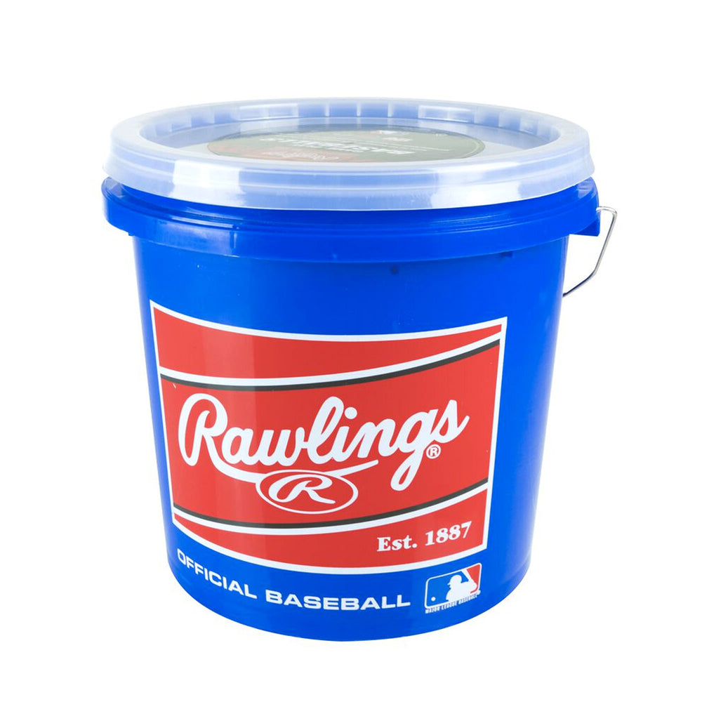 Cubeta Con 24 Pelotas Beisbol Rawlings R12U Oficial