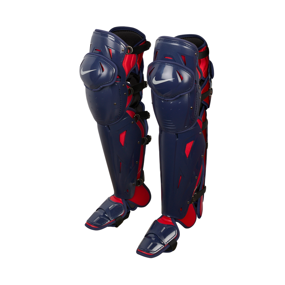 Espinilleras Para Catcher Beisbol Nike Diamond Elite 17 in Marino Rojo ADULTO