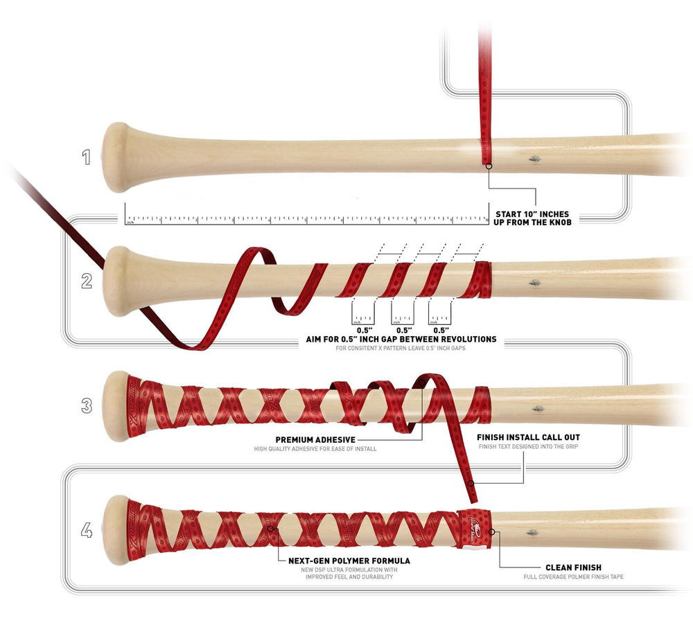 Bat Ultra Grip Lizard Skins DSP Ultra X .5 mm