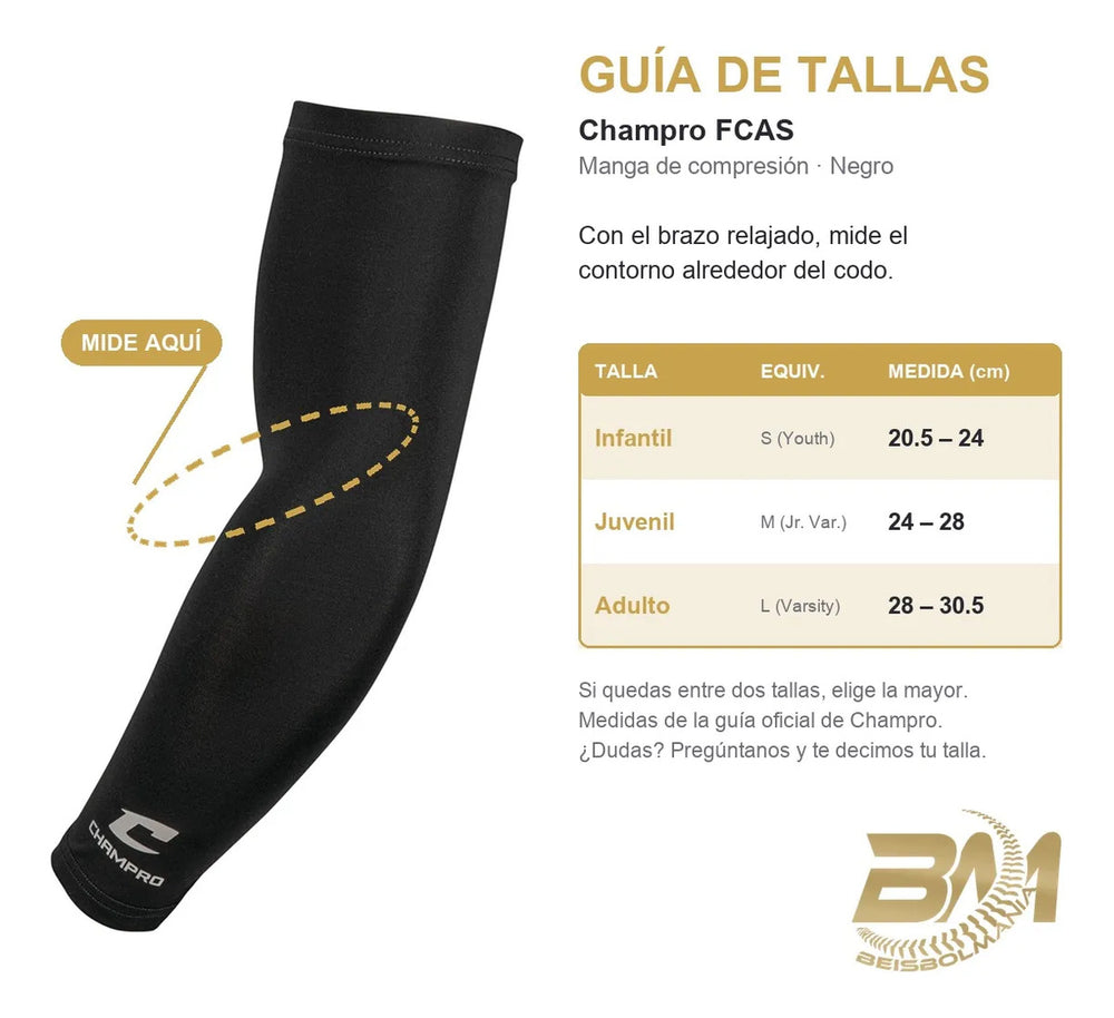 Guía de tallas Beisbolmania