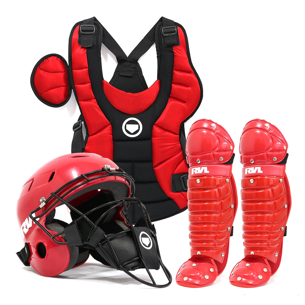 Equipo de Catcher Beisbol Roda RVL Adulto Rojo Negro