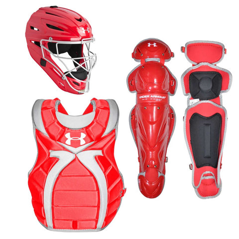 Equipo de Catcher Softbol Under Armour Victory Rojo Gris Femenil (12-16 años)