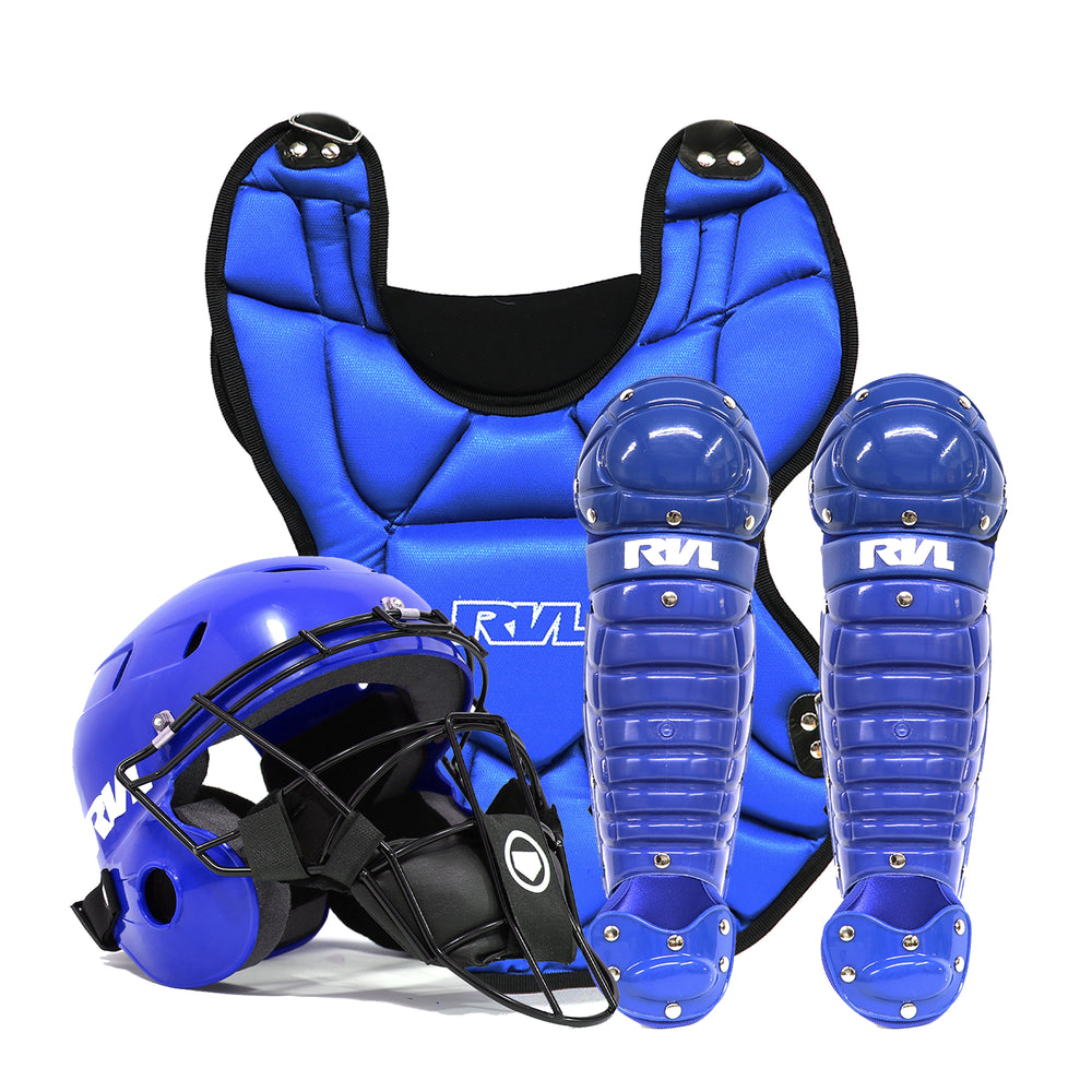 Equipo de Catcher Beisbol Roda RVL Peto Brillante Juvenil Azul