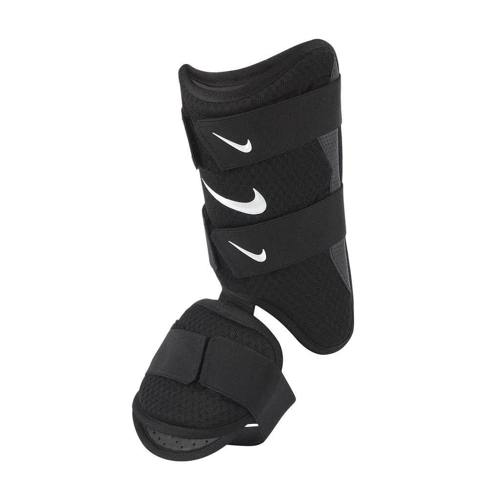 Espinillera Beisbol Softbol Nike Diamond Zurdo Negro Infantil