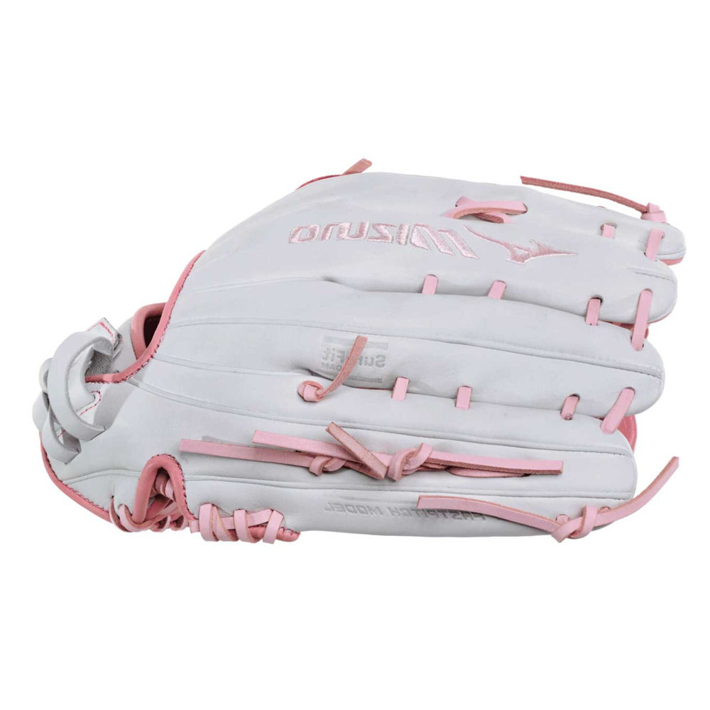Guante Softbol Mizuno MVP Prime GMVP1300PF5LP 13 in Blanco Rosa ADULTO Lanzador Zurdo