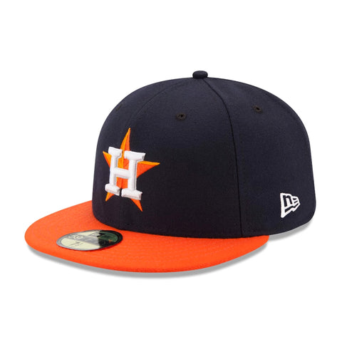 Gorra Beisbol Softbol New Era Astros Huston 59Fifty Naranja Marino