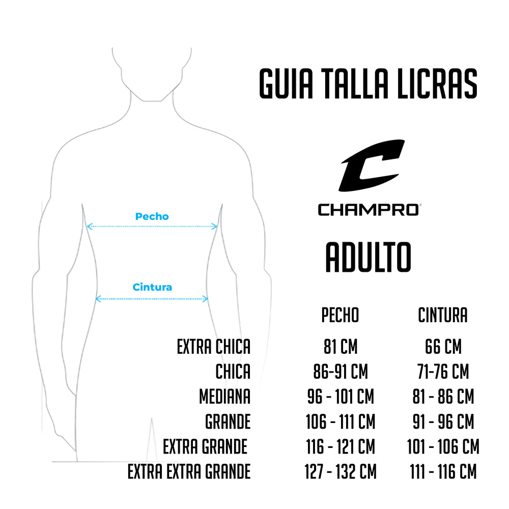 Licra Manga Larga Beisbol Softbol Champro CJ3AGR Gris ADULTO