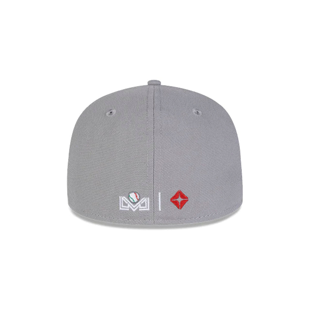 Gorra Beisbol Softbol New Era Charros Jalisco 59Fifty Gris Azul