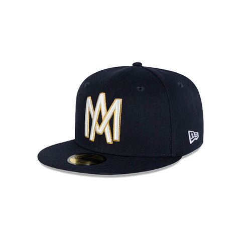 Gorra Beisbol Softbol New Era Aguilas Mexicali 59Fifty Marino Blanco