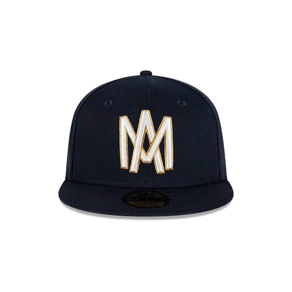 Gorra Beisbol Softbol New Era Aguilas Mexicali 59Fifty Marino Blanco