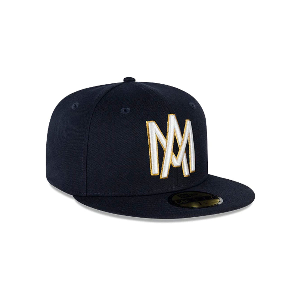 Gorra Beisbol Softbol New Era Aguilas Mexicali 59Fifty Marino Blanco