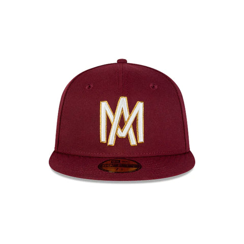 Gorra Beisbol Softbol New Era Aguilas Mexicali 59Fifty Vino Blanco