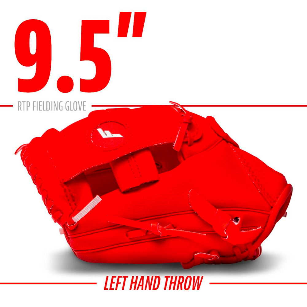 Guante Beisbol Franklin RTP Performance 22711L 9.5 in Rojo Pañalitos 3 a 5 años ZURDO