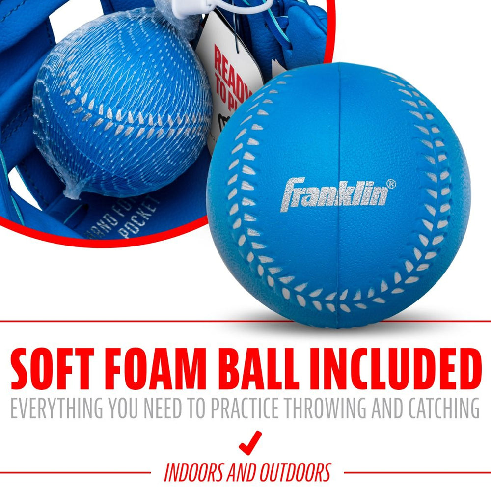 Guante Beisbol Franklin RTP Performance Series Con Pelota de Espuma Lanzador Derecho 9.5 in