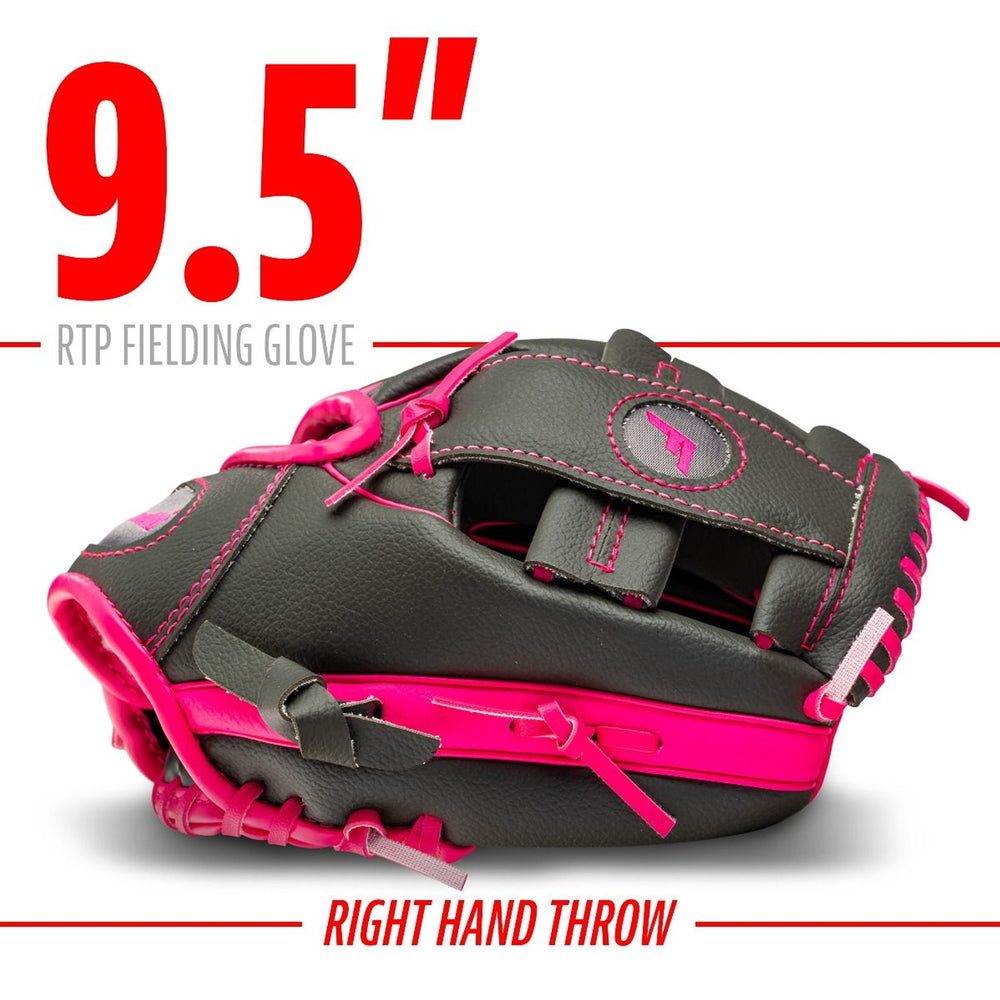 Guante Beisbol Franklin RTP Performance Series Con Pelota de Espuma Lanzador Derecho 9.5 in