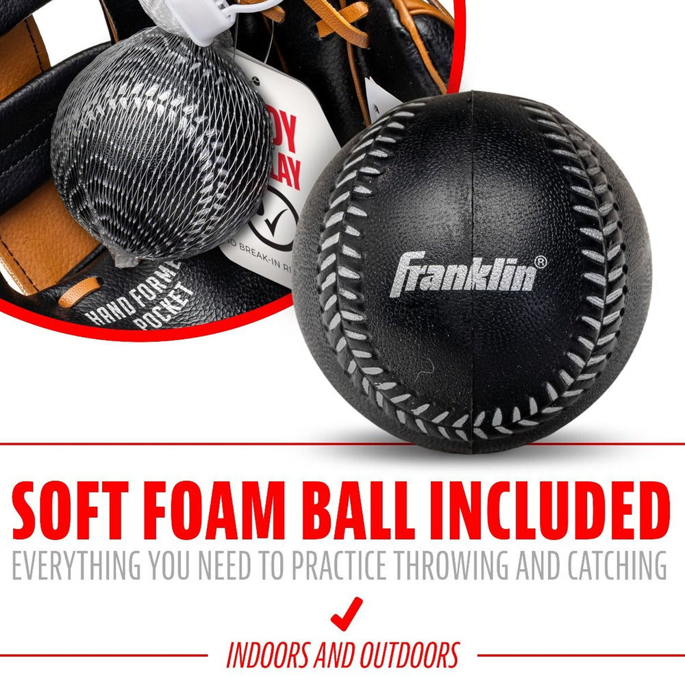 Guante Beisbol Franklin RTP Performance Series Con Pelota de Espuma Lanzador Derecho 9.5 in