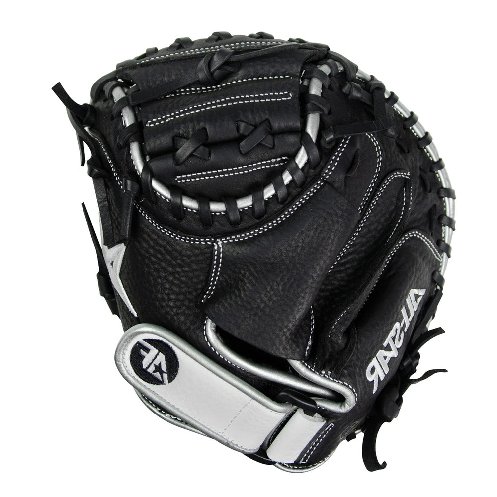 Guante Catcher Entrenamiento Softbol Fastpitch All Star Focus Framer CMW150TM-LHT-BK_WH 29.5 in Lanzador Zurdo