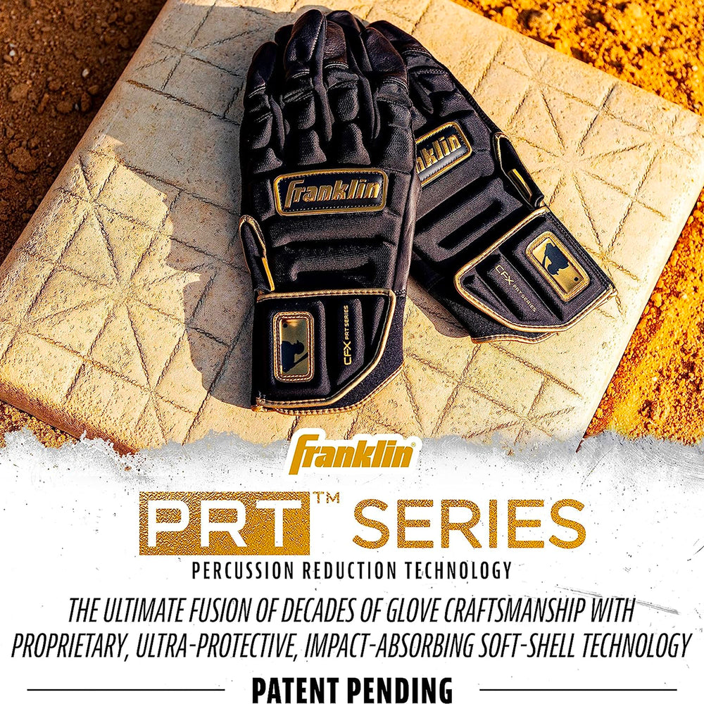 Guanteletas Beisbol Franklin CFX Prt Negro Dorado ADULTO