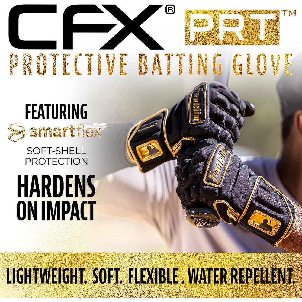 Guanteletas Beisbol Franklin CFX Prt Negro Dorado ADULTO