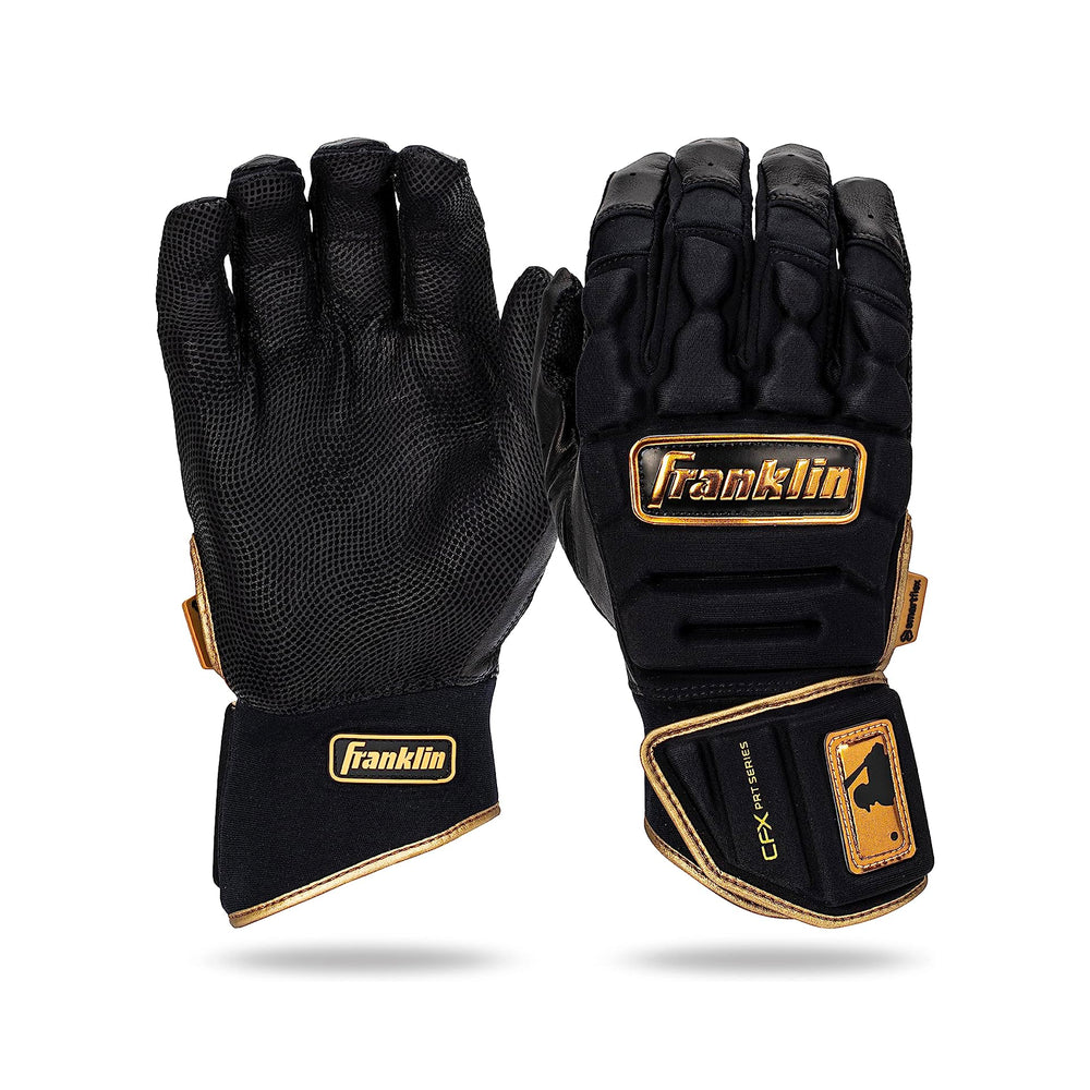 Guanteletas Beisbol Franklin CFX Prt Negro Dorado ADULTO
