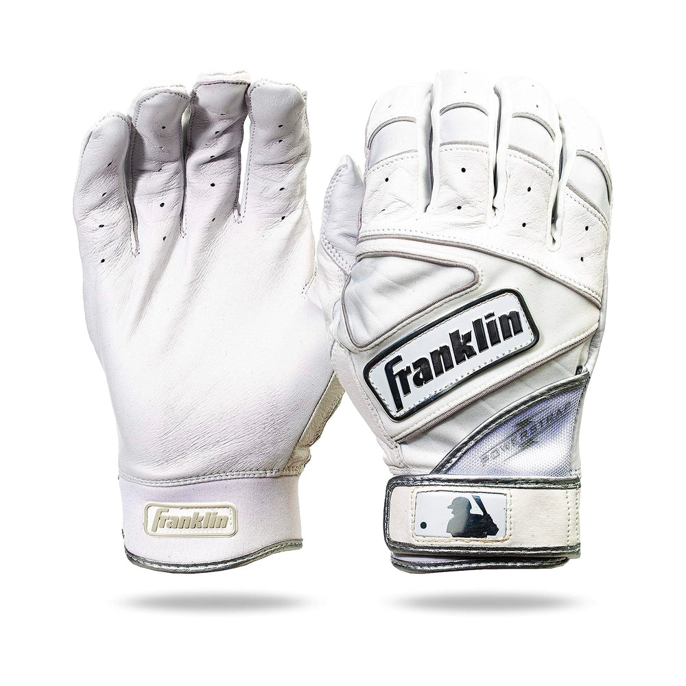Guanteletas Beisbol Franklin Powerstrap Chrome Blanco ADULTO