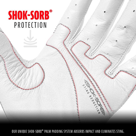 Guanteletas Beisbol Franklin Shock Sorb X Blanco Adulto
