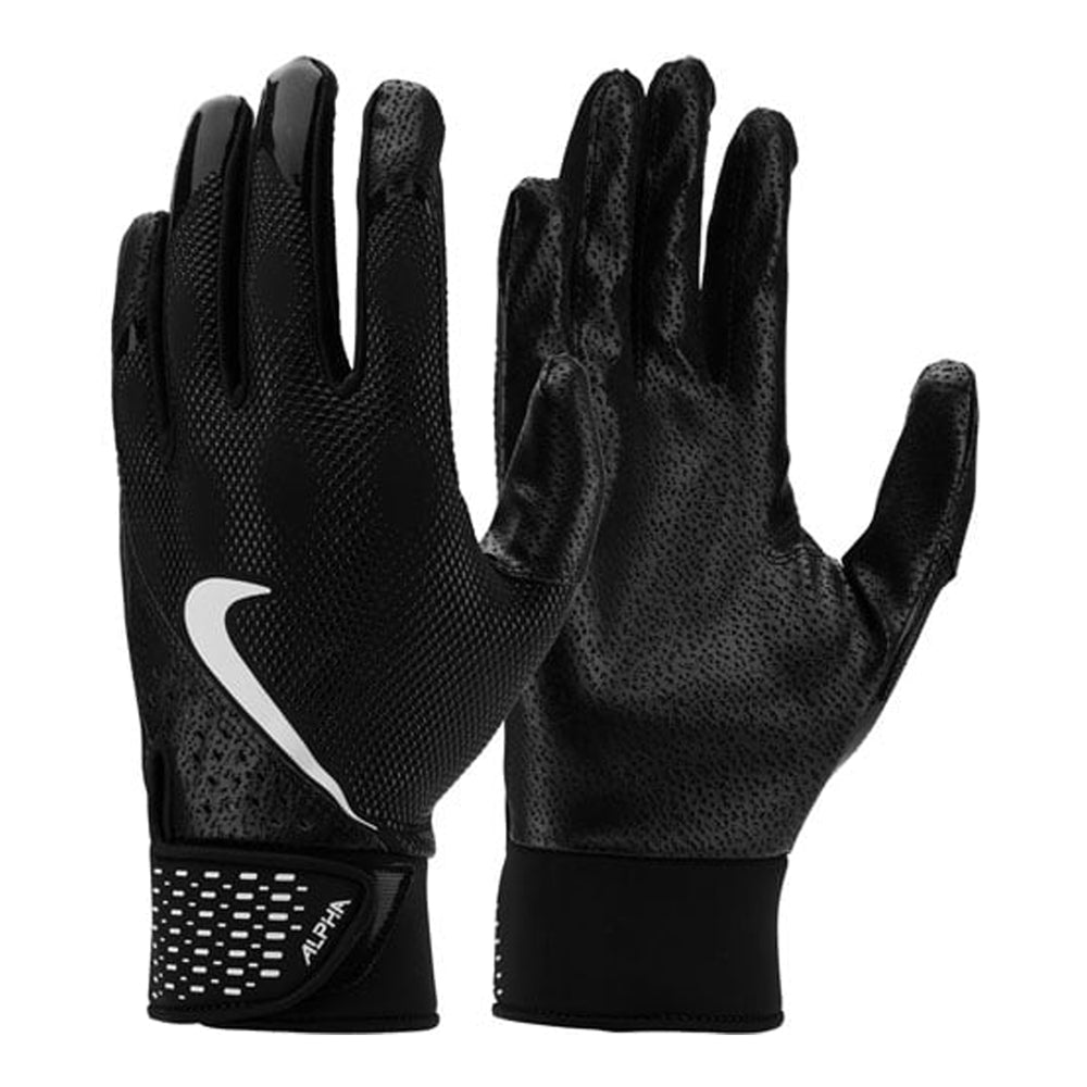 Guanteletas Beisbol Softbol Nike Alpha Negro Blanco ADULTO