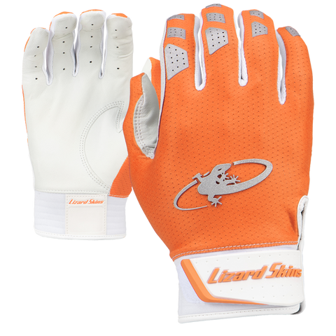 Guanteletas Beisbol Lizard Skinz Komodo v2 Naranja ADULTO