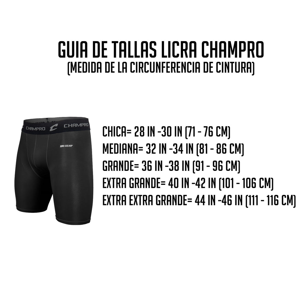 Licra de Compresión Corta Beisbol Softbol Champro CS4A Marino ADULTO