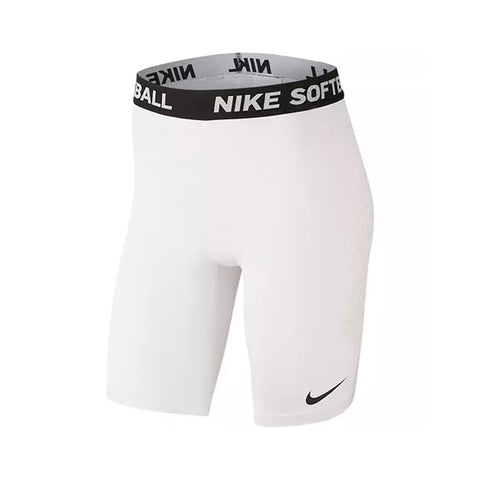 Licra Slider Softbol Shorts Compresión Nike Dri Fit Blanco DAMA