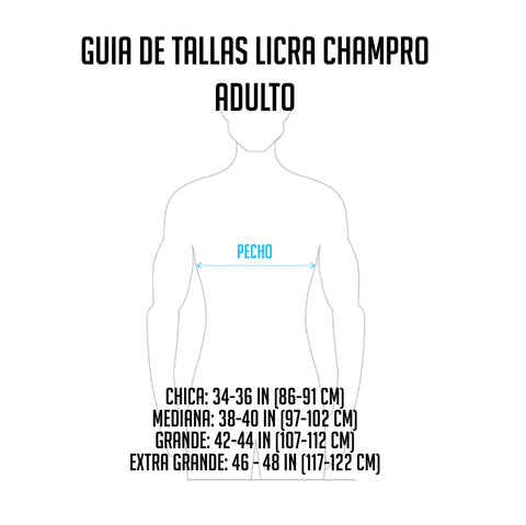Licra de Compresión Pecho Champro CJ1A Sin Mangas Negro ADULTO