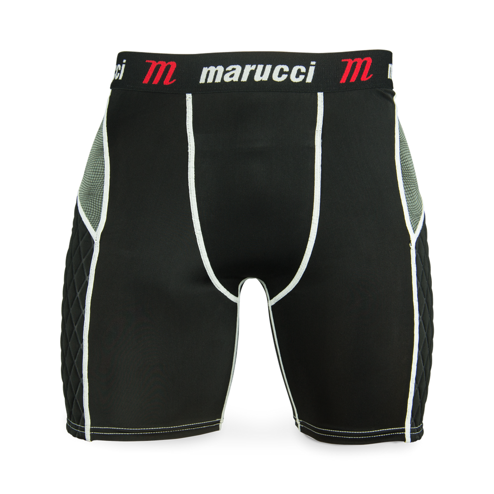 Sliding Short Beisbol Softbol Marucci Elite MASL Negro Con Concha Infantil