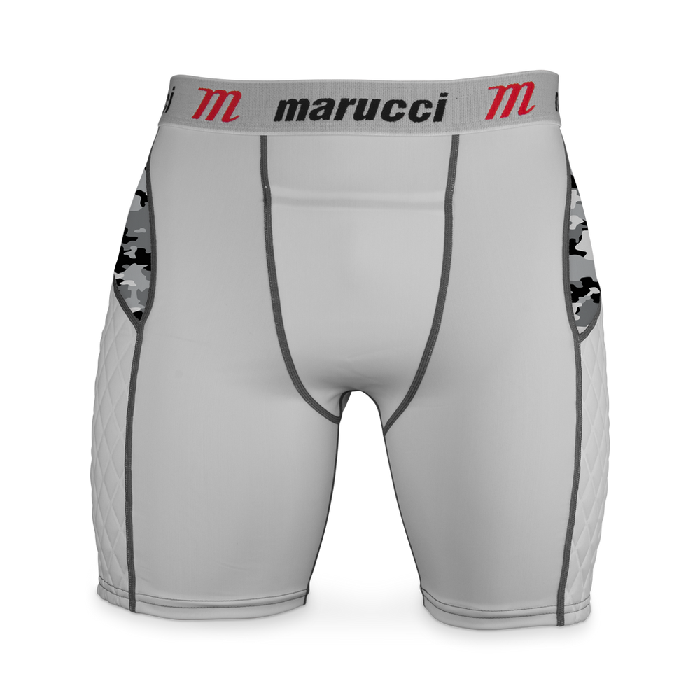 Sliding Short Beisbol Softbol Marucci Elite MASL Blanco Camu Con Concha Infantil