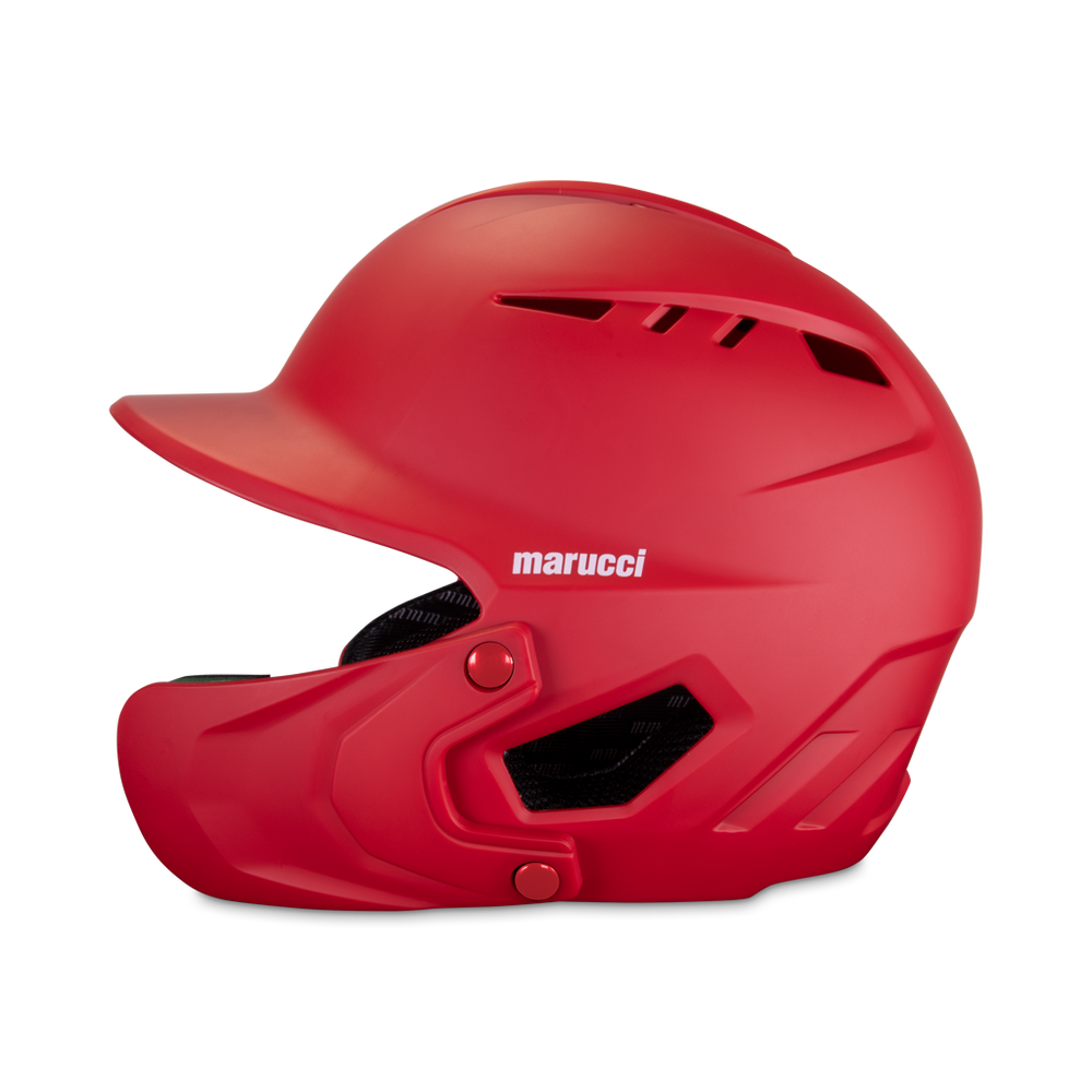 Casco Beisbol Softbol Marucci Duravent MBHDVJG Con Protector Quijada Rojo
